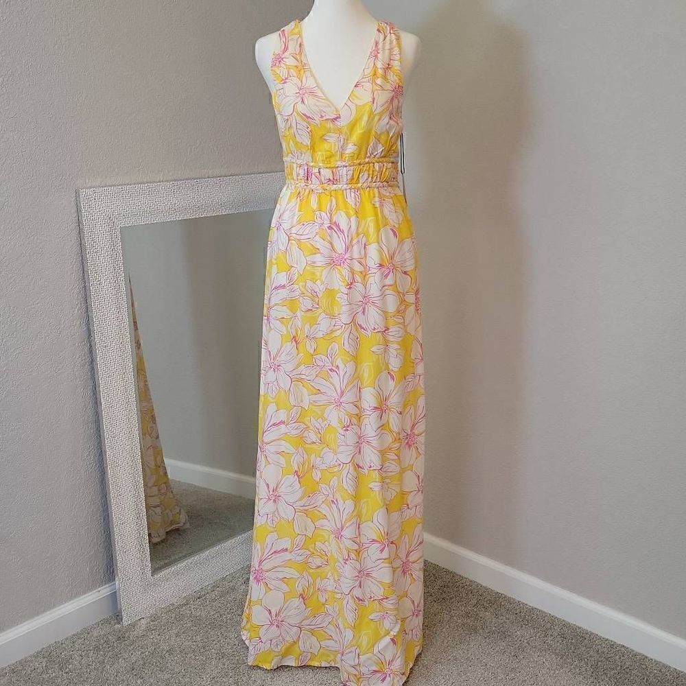 Japna Women's Tropical Floral Maxi Dres Size S